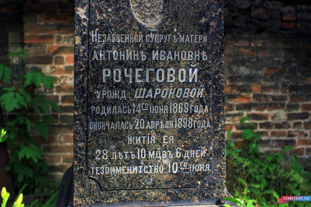 Старое кладбище Таганрога. А. И. Рочегова